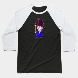 Chibi Wizard Cute Anime Magician Character Baseball T-Shirt